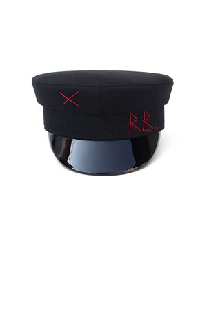 Ruslan Baginskiy Black wool baker boy cap RUSLAN BAGINSKIY | KPC033FW25WBLK